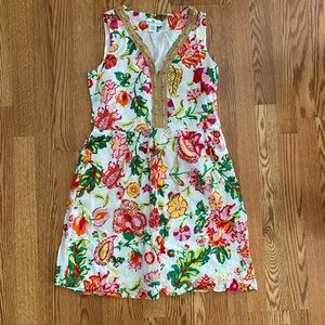 Vineyard vines beaded floral dress 10 euc